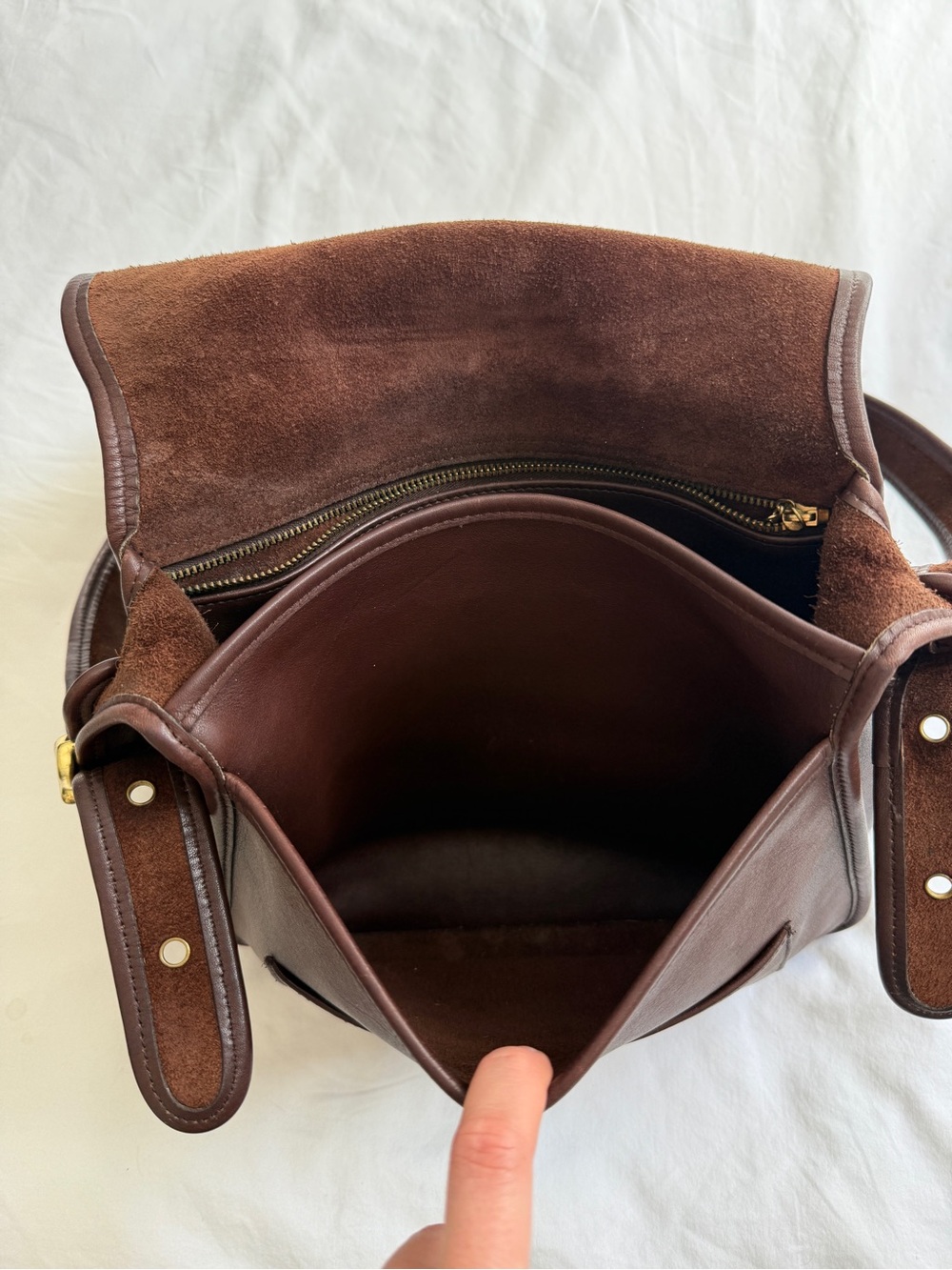 Coach Vintage Stewardess Bag Brown Leather Style 9525 Made in Original NYC USA - Picture 11 of 15